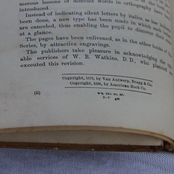 1896 Antique Spelling Book and a 1962 Reading Assessment - Picture 7 of 15
